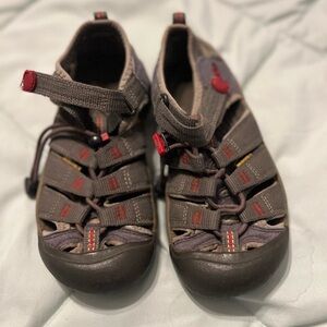 Keen Brown and Red Kids Sandals